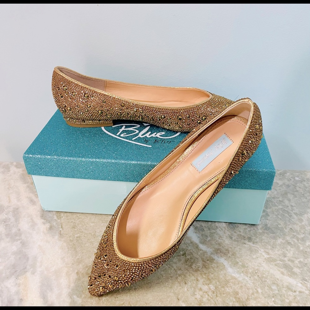 Flats _ Betsy Johnson in Gold 8